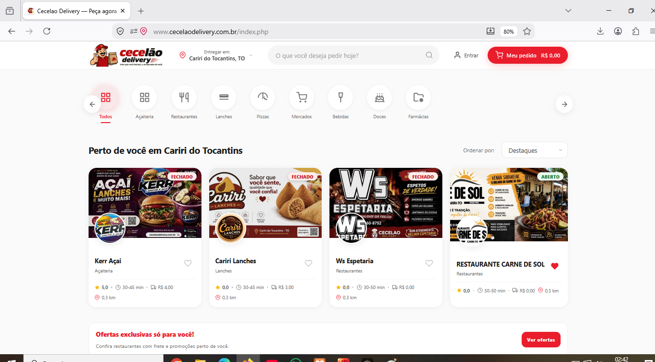 Site Cecelão Delivery
